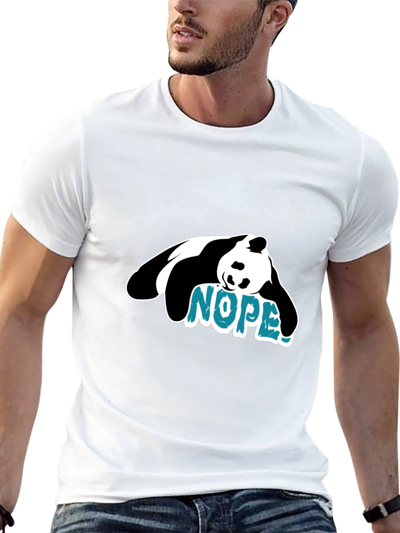 Nope Panda Graphic Tee - Lazy Day Vibes