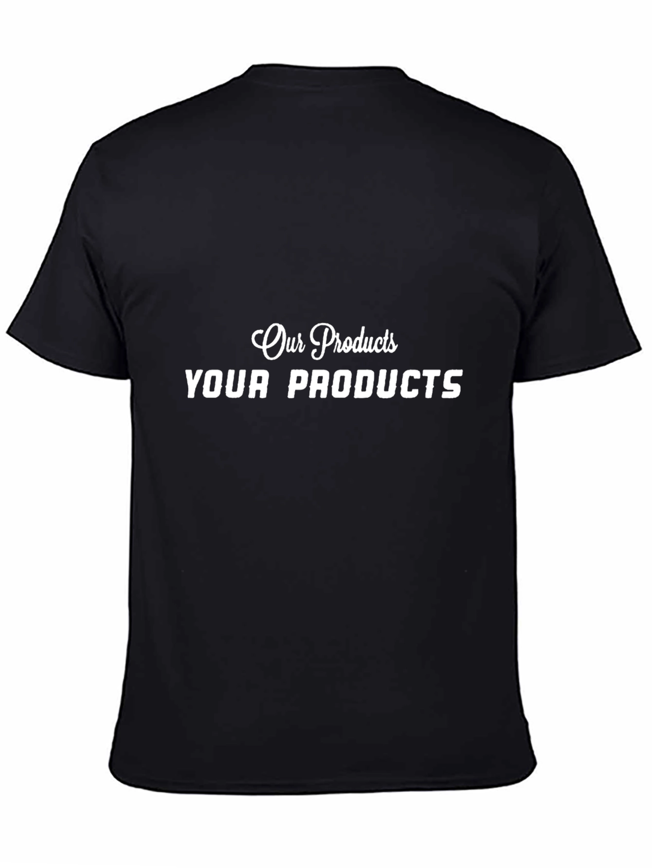 Customizable Black T-Shirt - Your Products Here!