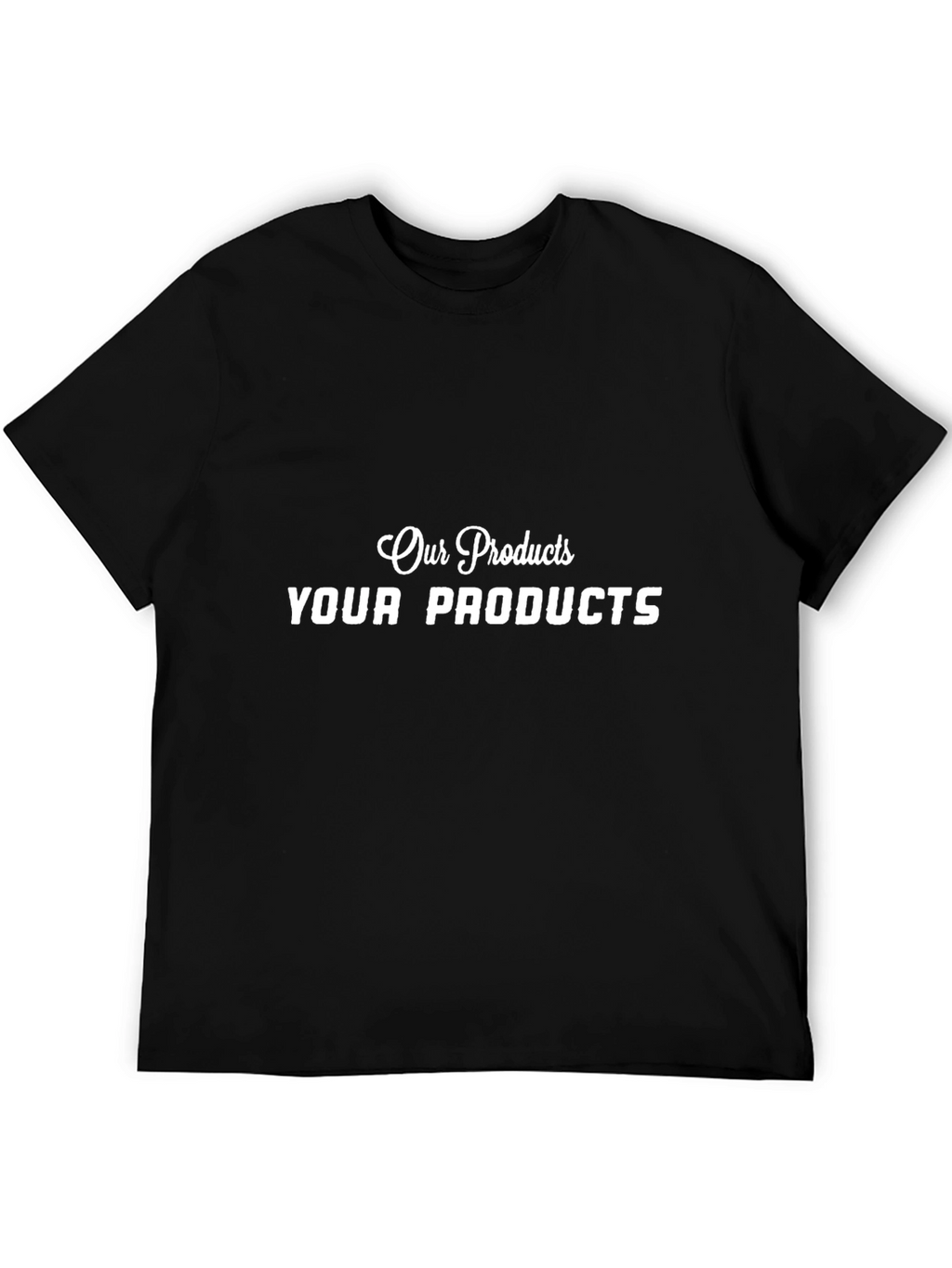 Customizable Black T-Shirt - Your Products Here!