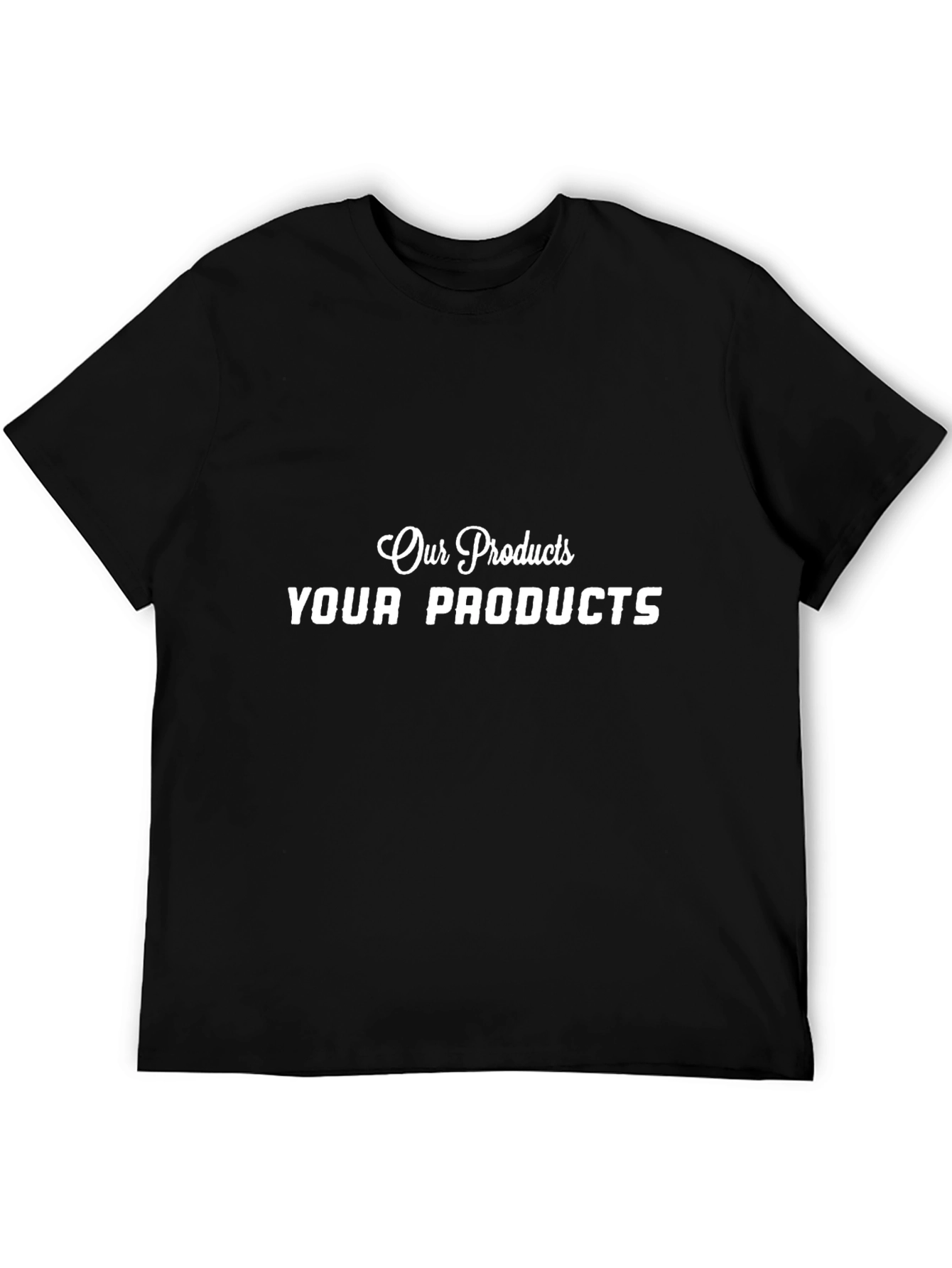Customizable Black T-Shirt - Your Products Here!