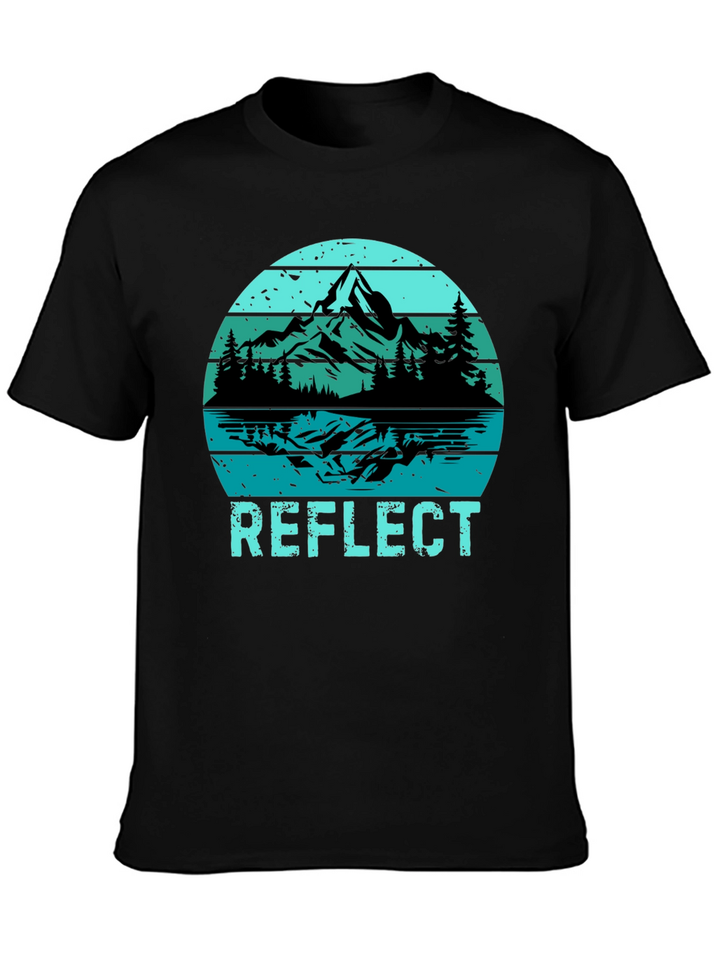Reflect Graphic T-Shirt: Mountain Lake Design