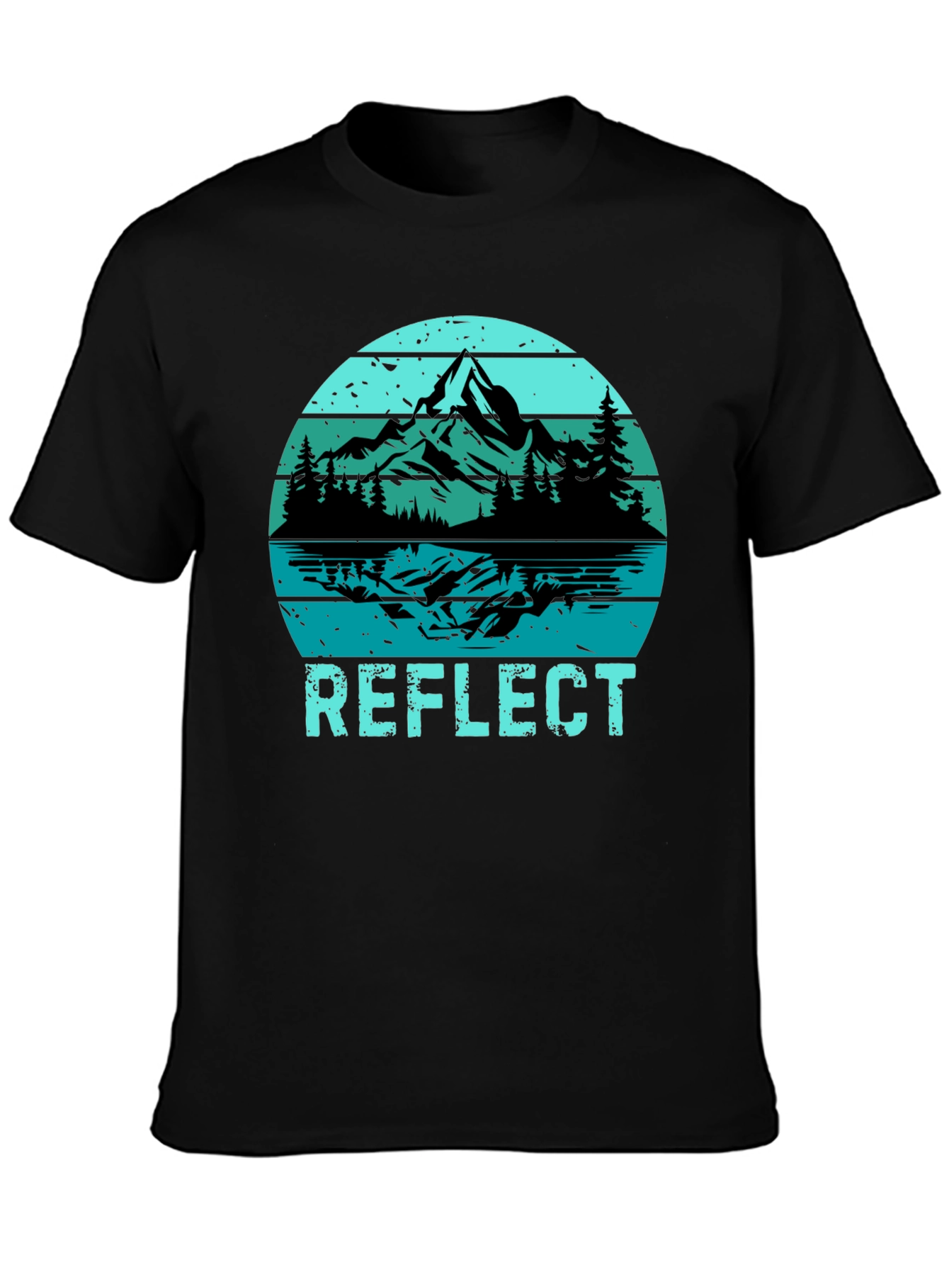 Reflect Graphic T-Shirt: Mountain Lake Design