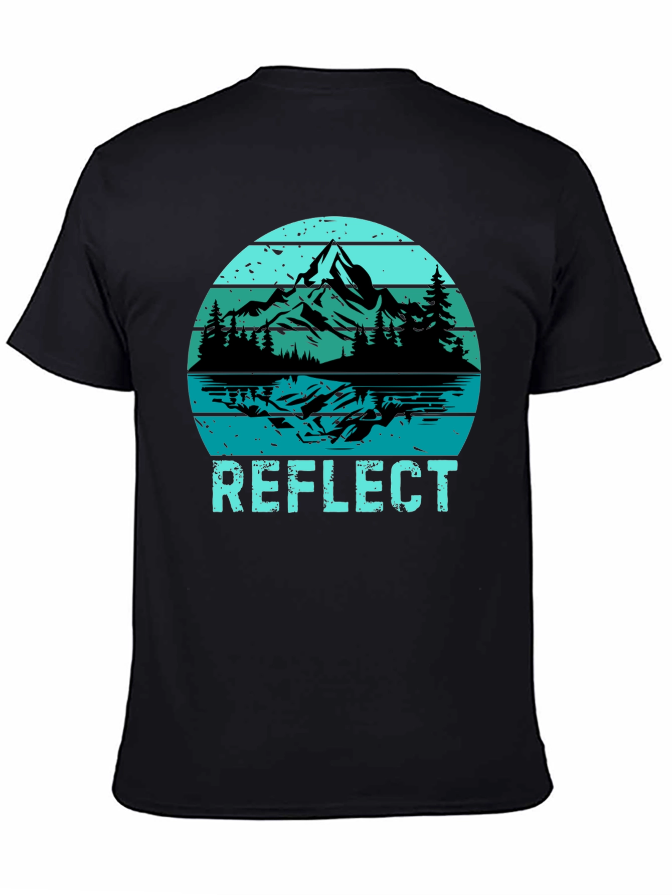 Reflect Graphic T-Shirt: Mountain Lake Design