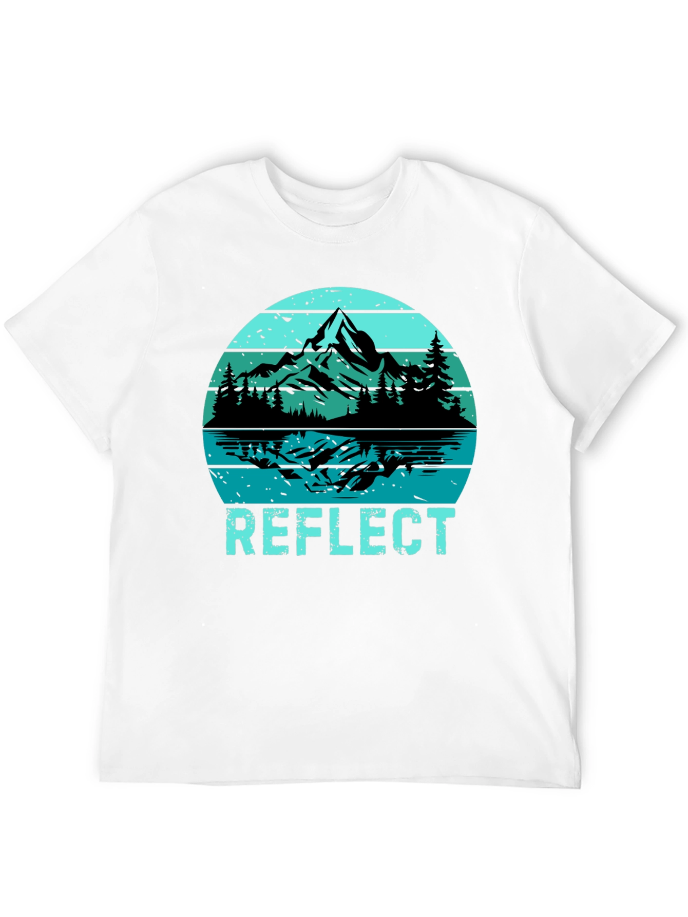 Reflect Graphic T-Shirt: Mountain Lake Design
