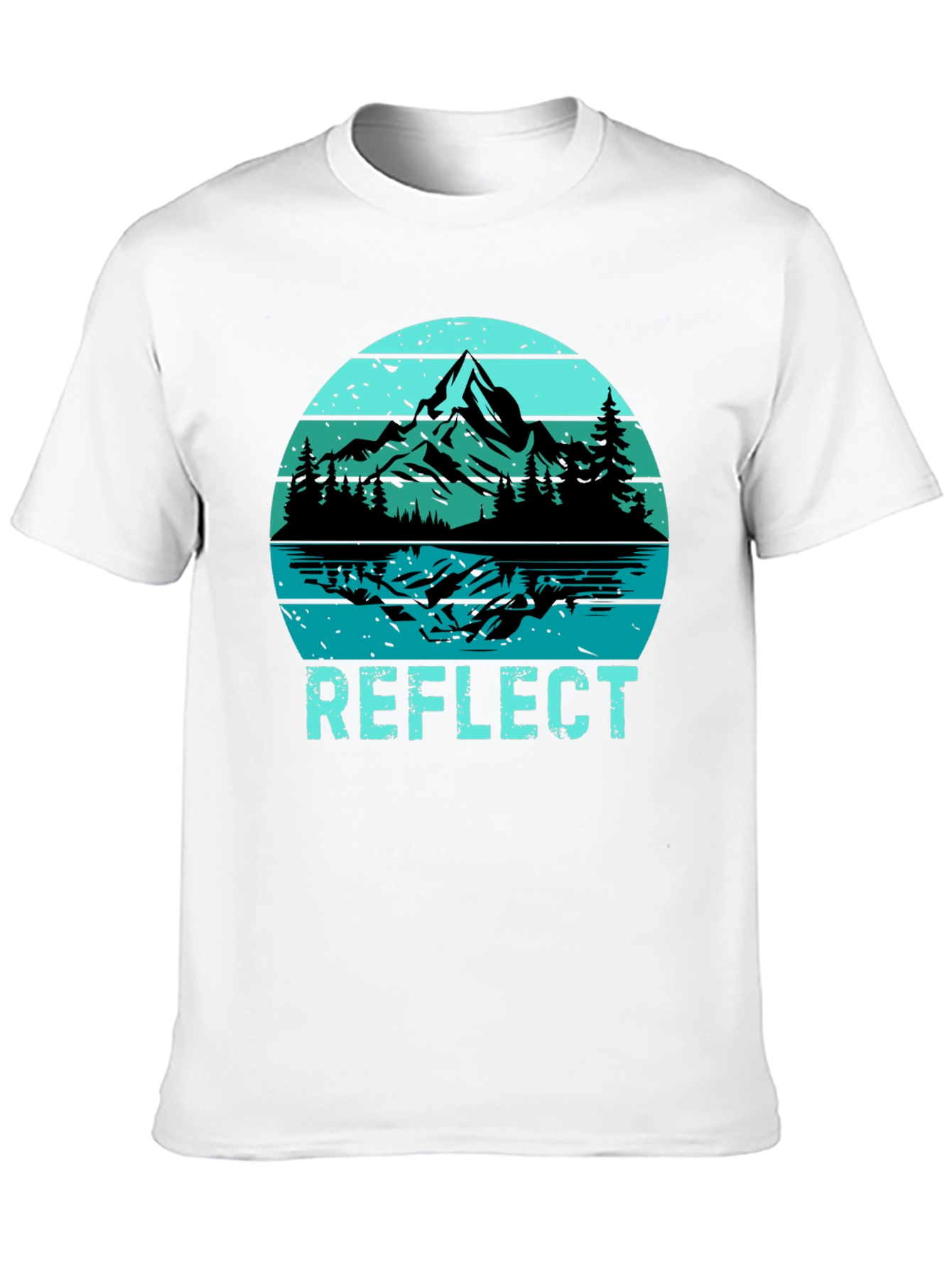 Reflect Graphic T-Shirt: Mountain Lake Design