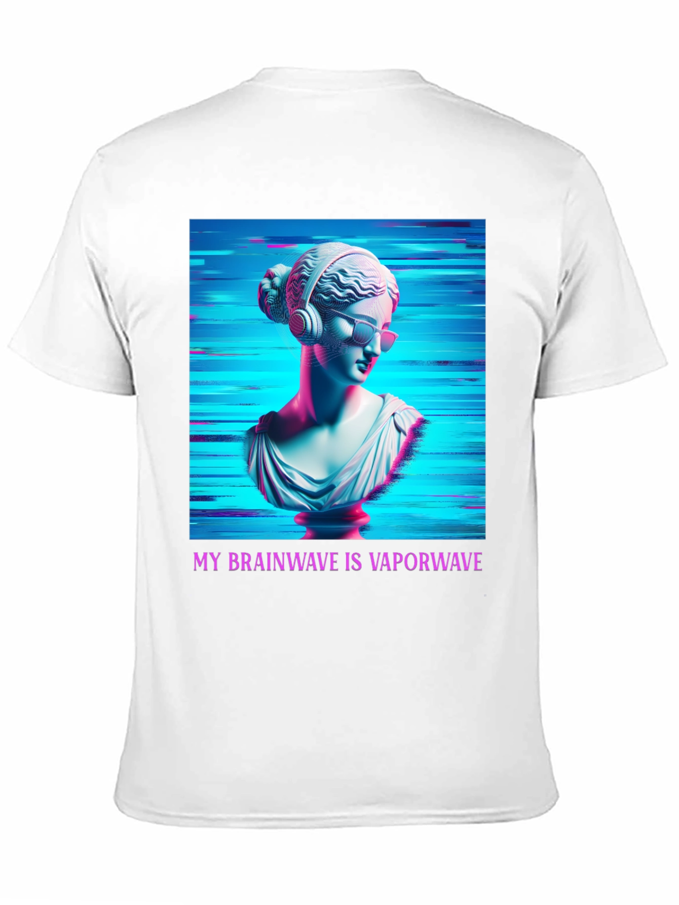 Vaporwave Brain T-Shirt - Aesthetic Greek Bust