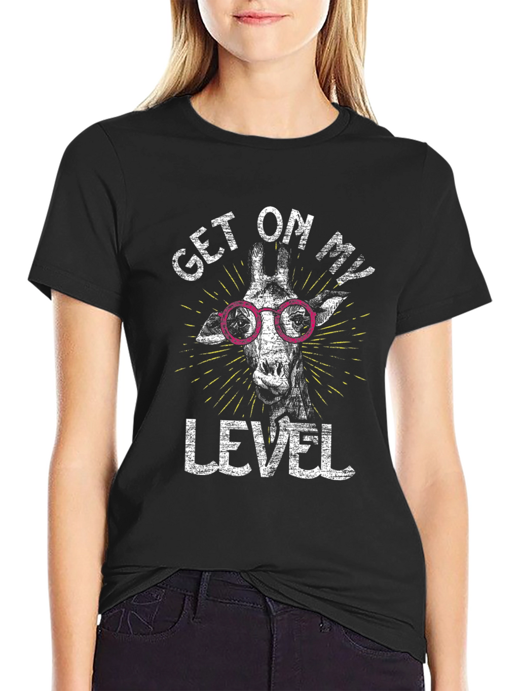 Get On My Level Giraffe Graphic Tee