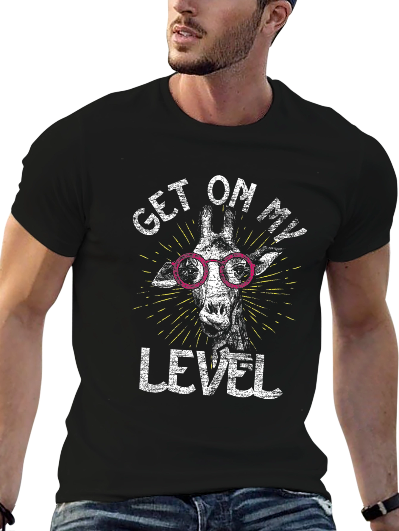 Get On My Level Giraffe Graphic Tee