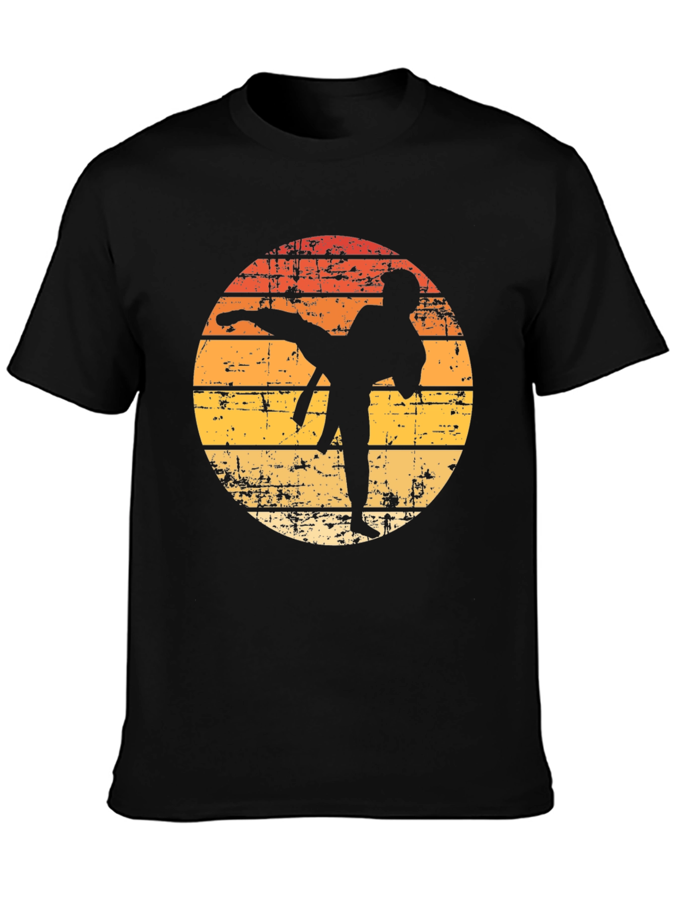 Karate Sunset T-Shirt - Retro Martial Arts Tee