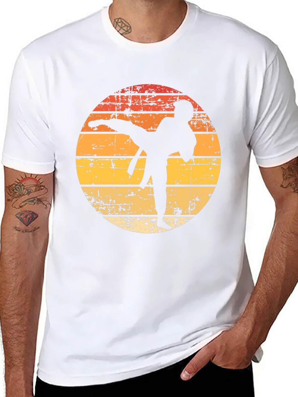 Karate Sunset T-Shirt - Retro Martial Arts Tee