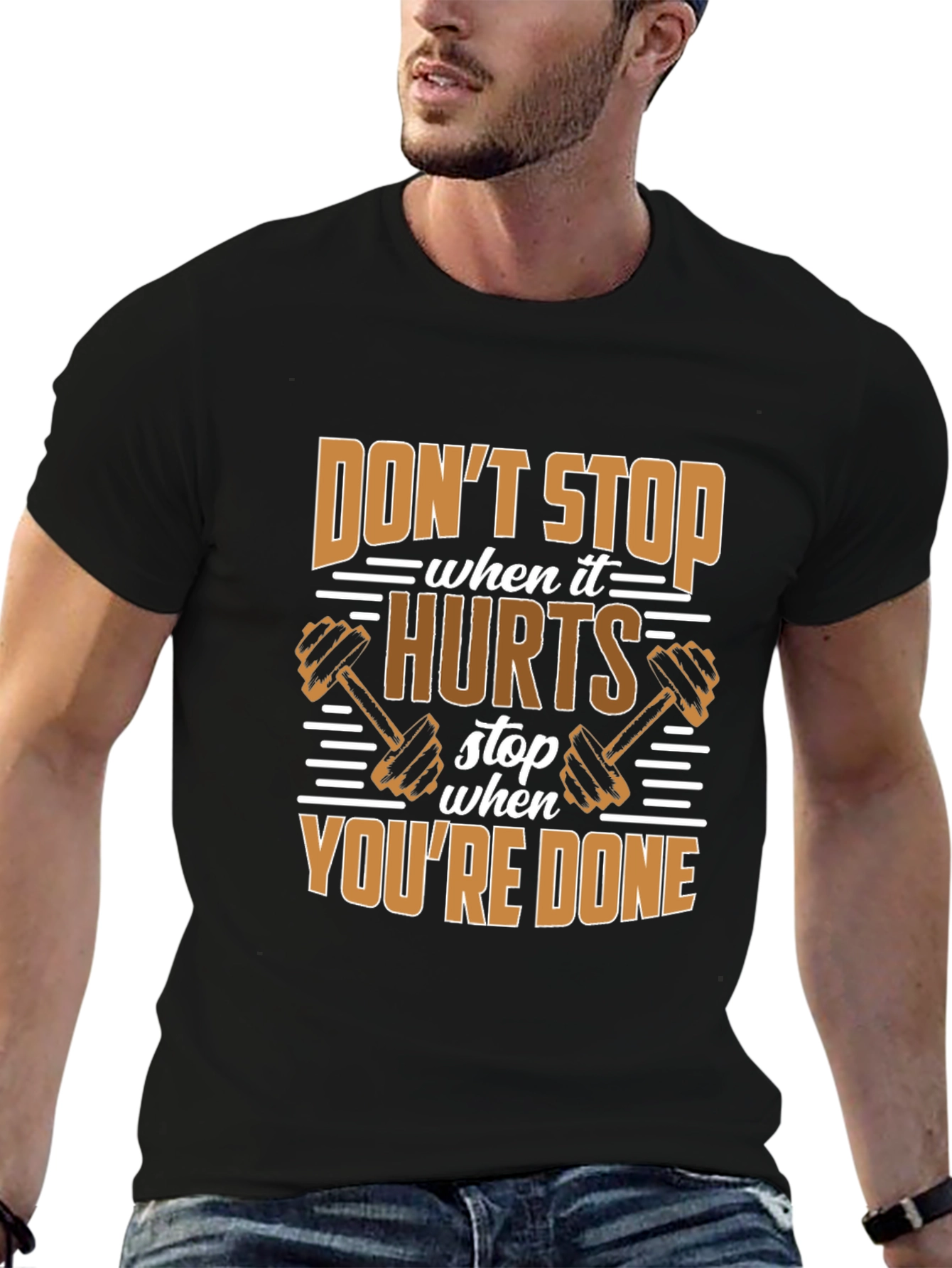 Dont Stop When it Hurts Gym Workout T-Shirt
