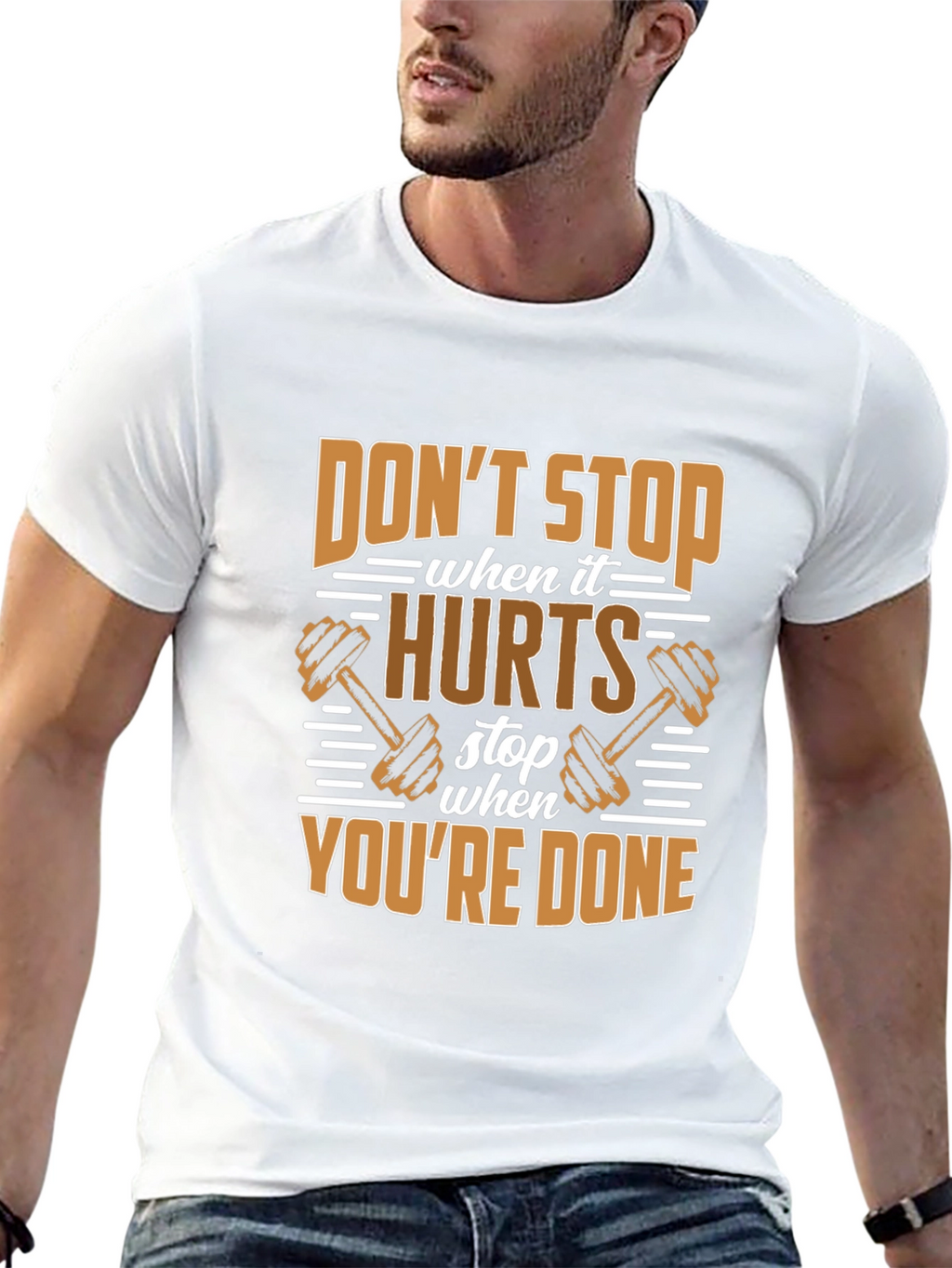 Dont Stop When it Hurts Gym Workout T-Shirt