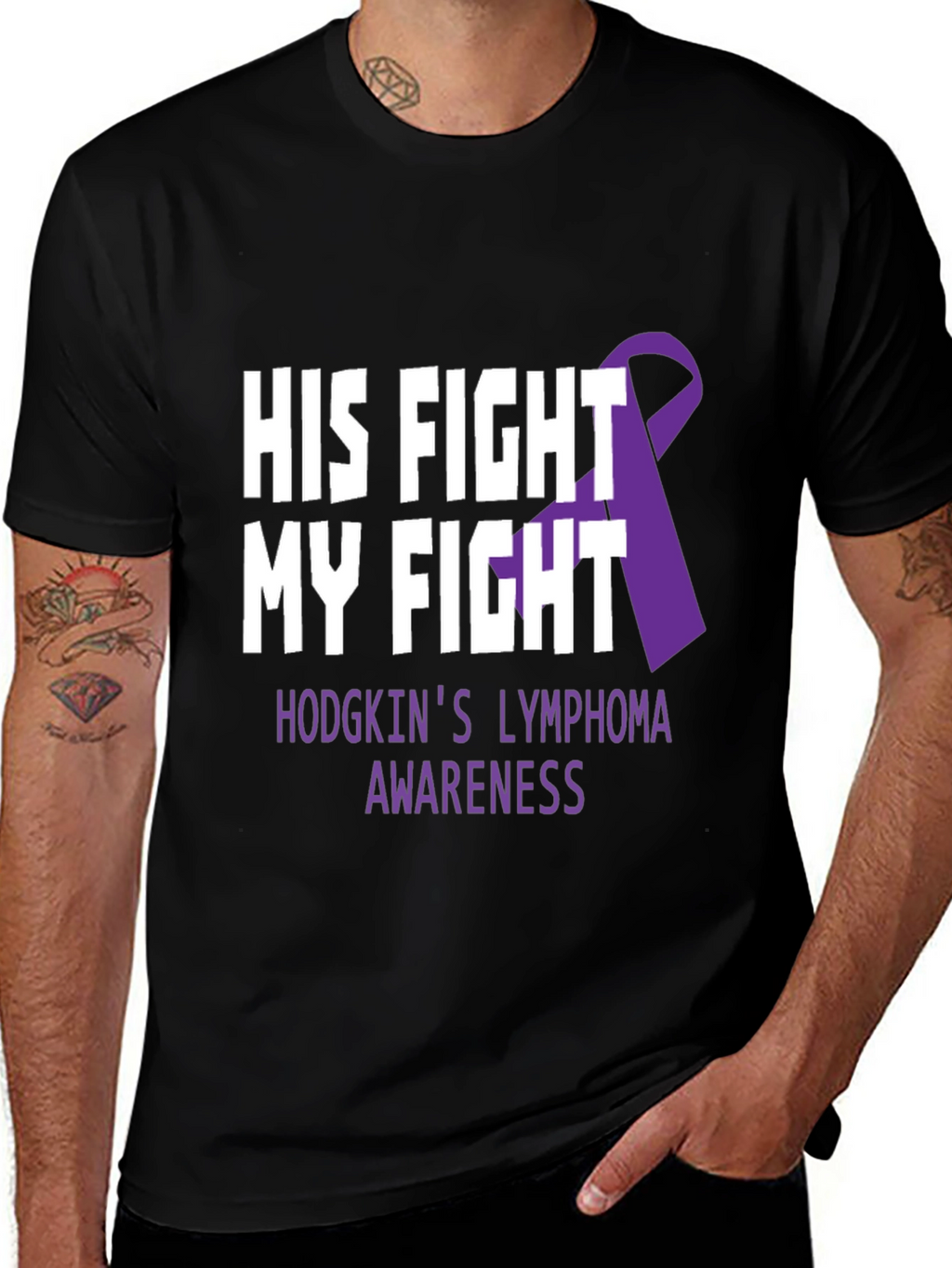 His Fight My Fight Hodgkins Lymphoma Awareness T-Shirt