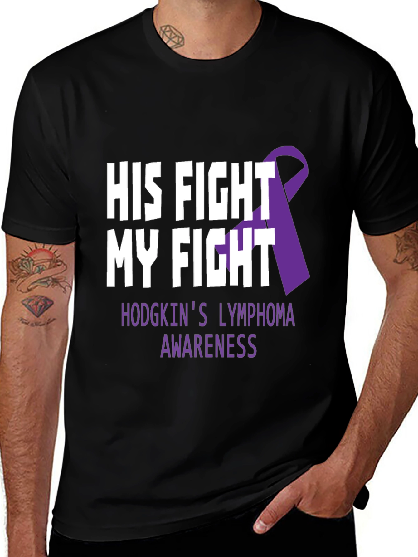 His Fight My Fight Hodgkins Lymphoma Awareness T-Shirt