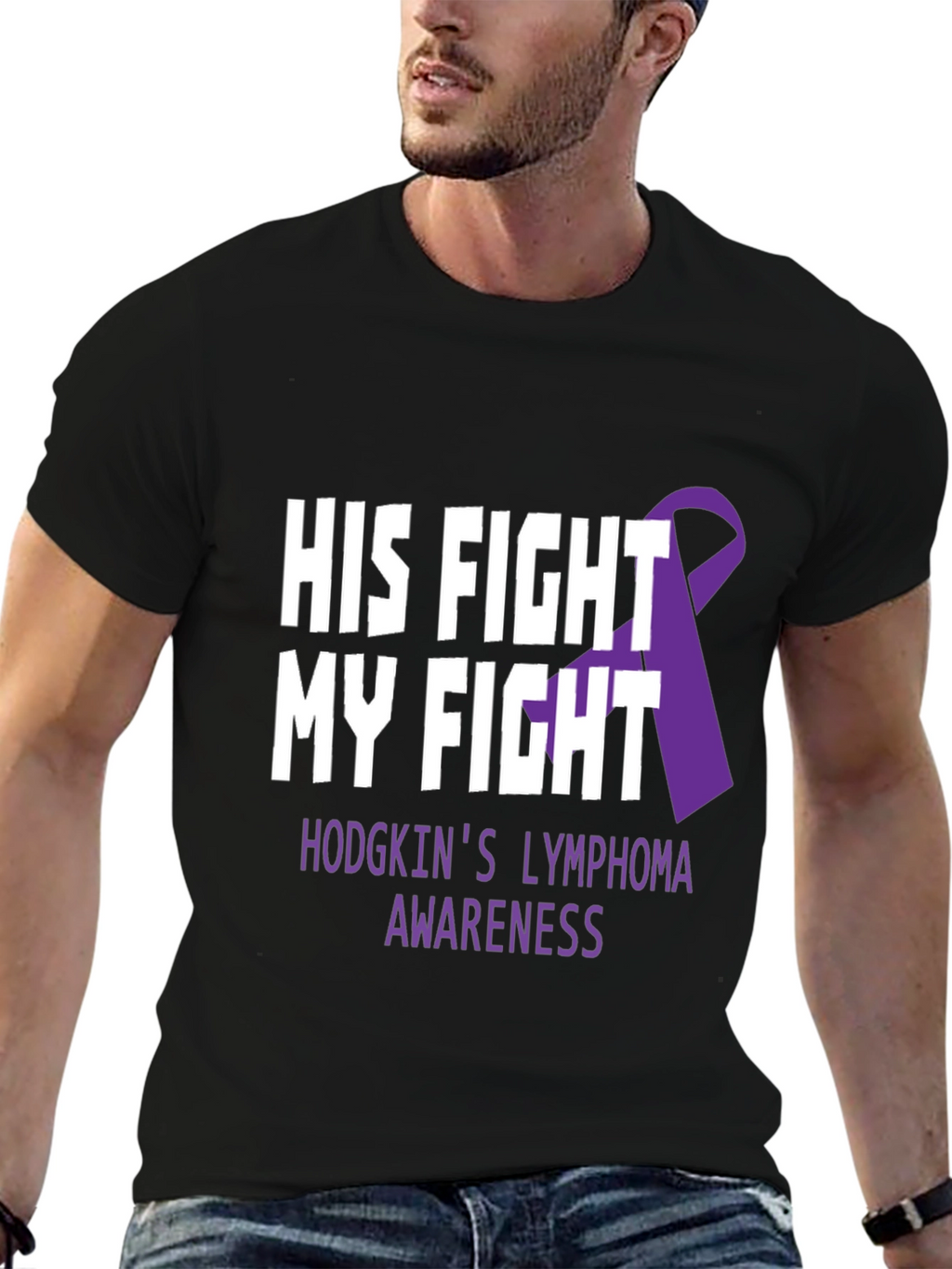 His Fight My Fight Hodgkins Lymphoma Awareness T-Shirt