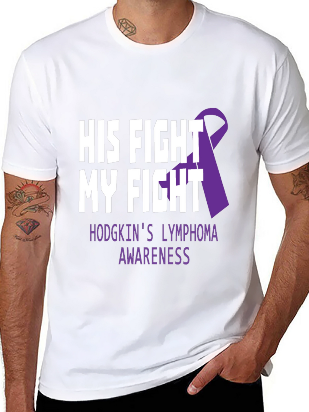 His Fight My Fight Hodgkins Lymphoma Awareness T-Shirt