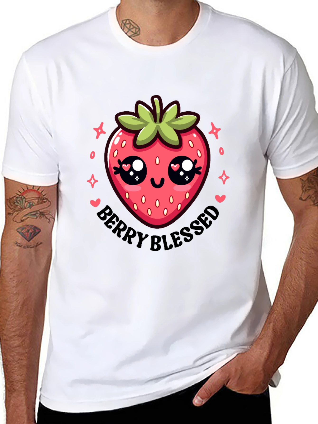 Berry Blessed Cute Strawberry T-Shirt