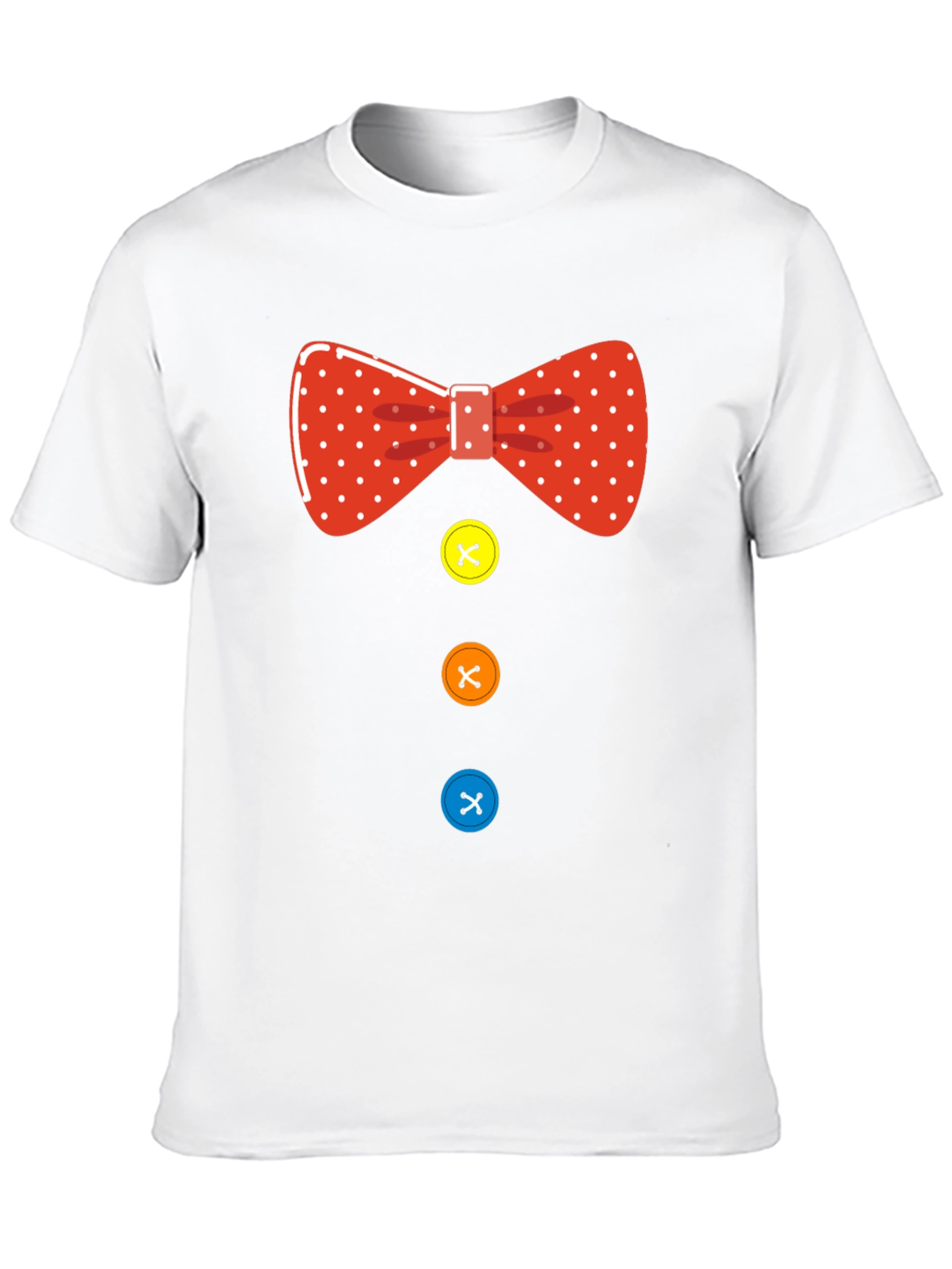 Bow Tie Buttons Funny Mens T-Shirt