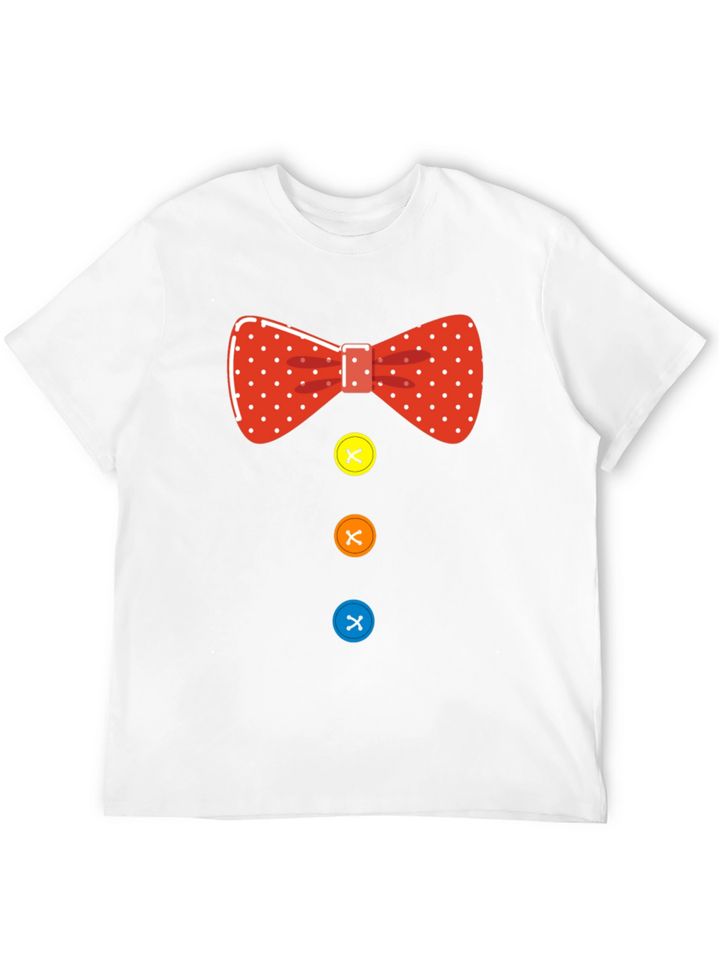 Bow Tie Buttons Funny Mens T-Shirt