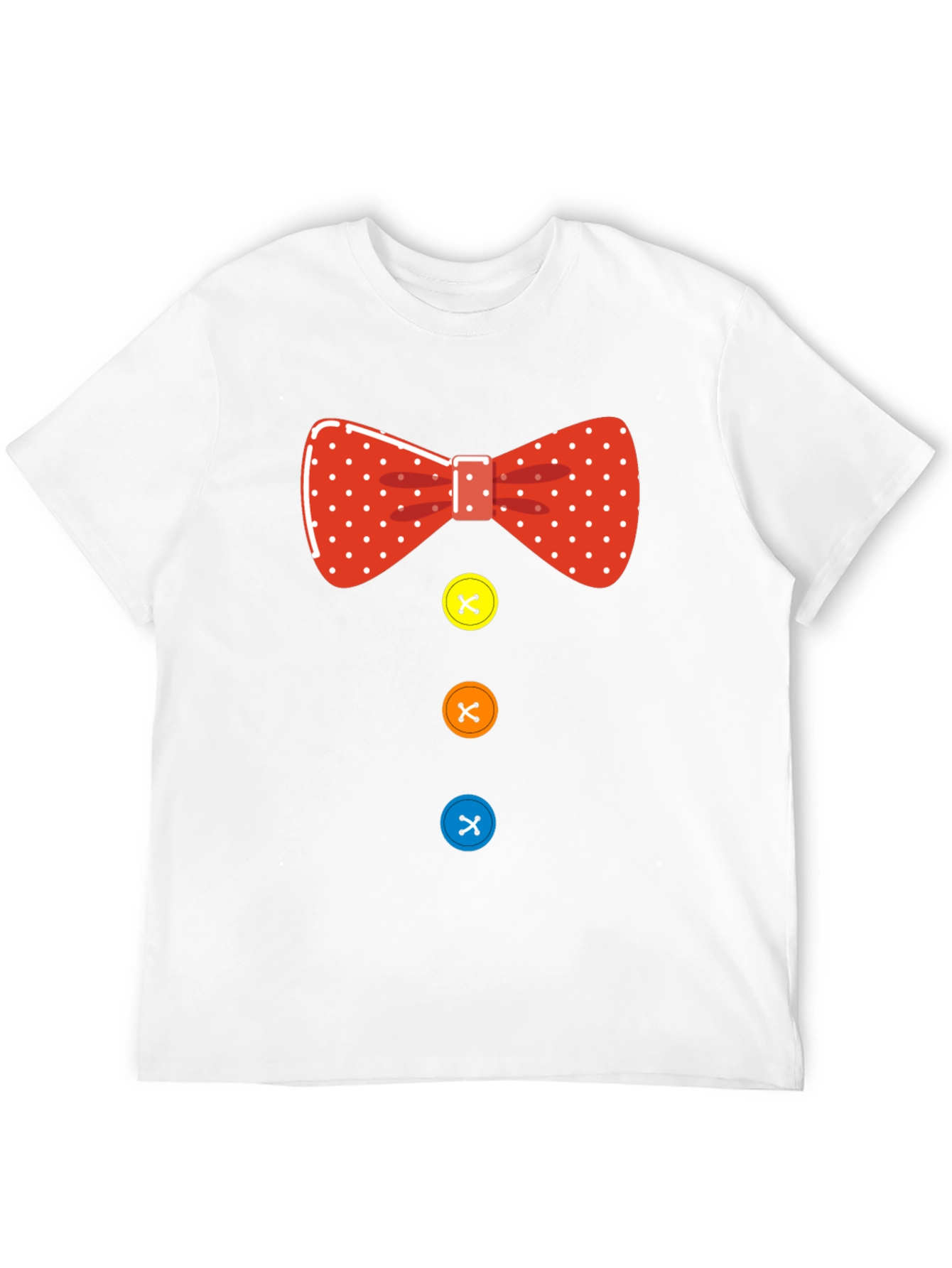 Bow Tie Buttons Funny Mens T-Shirt