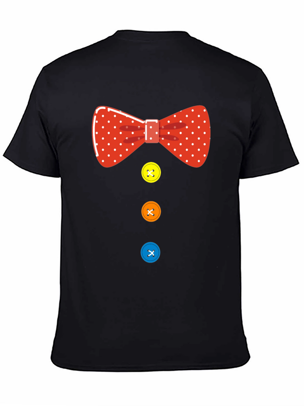 Bow Tie Buttons Funny Mens T-Shirt