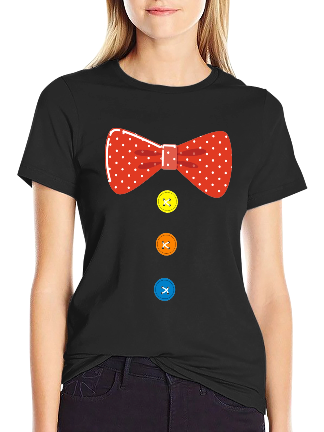 Bow Tie Buttons Funny Mens T-Shirt