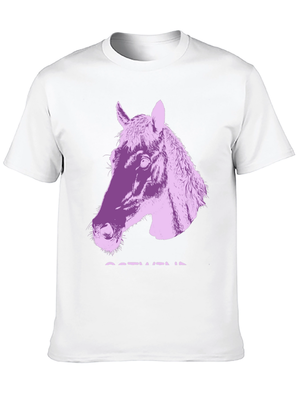 Black T-Shirt with Horse Graphic