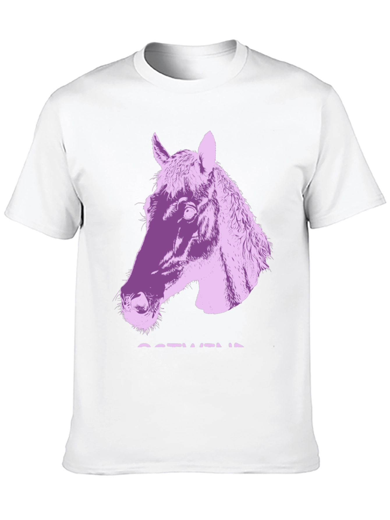 Black T-Shirt with Horse Graphic