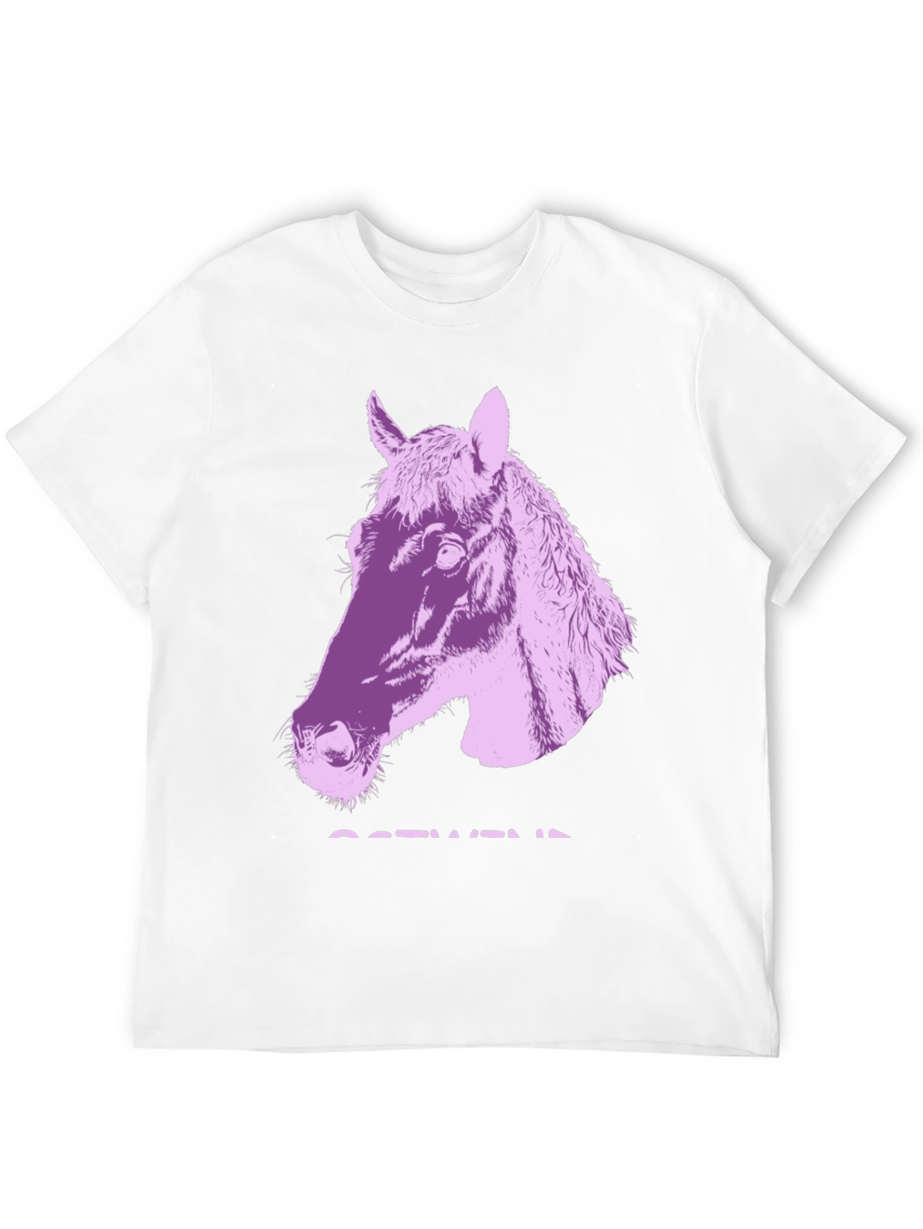 Black T-Shirt with Horse Graphic