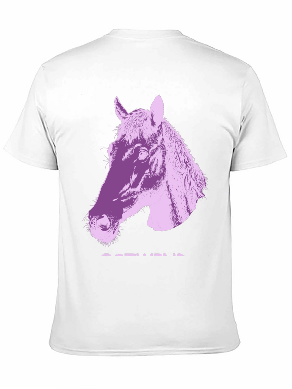 Black T-Shirt with Horse Graphic
