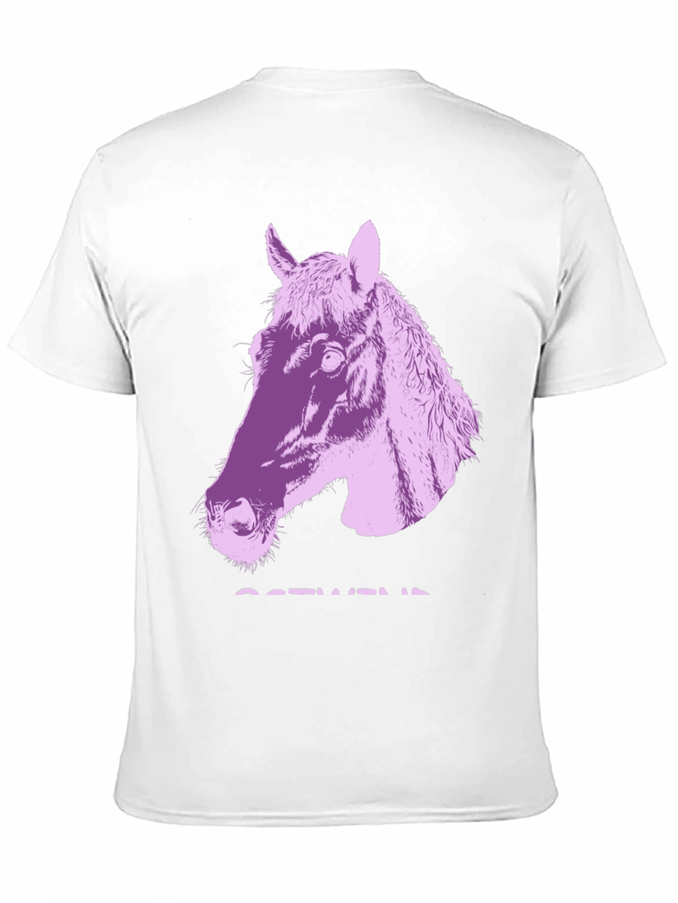 Black T-Shirt with Horse Graphic
