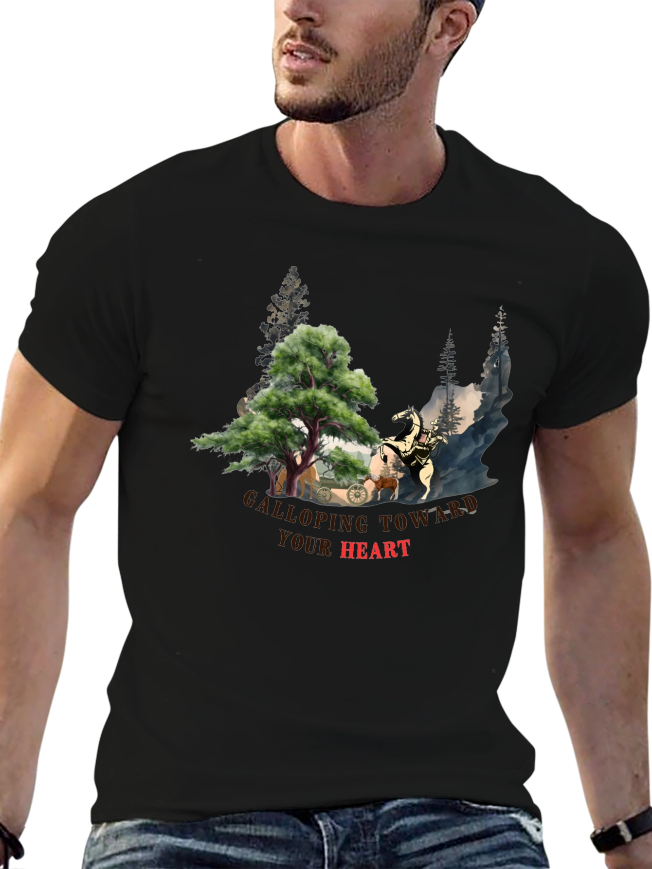 Galloping Toward Your Heart Graphic Tee