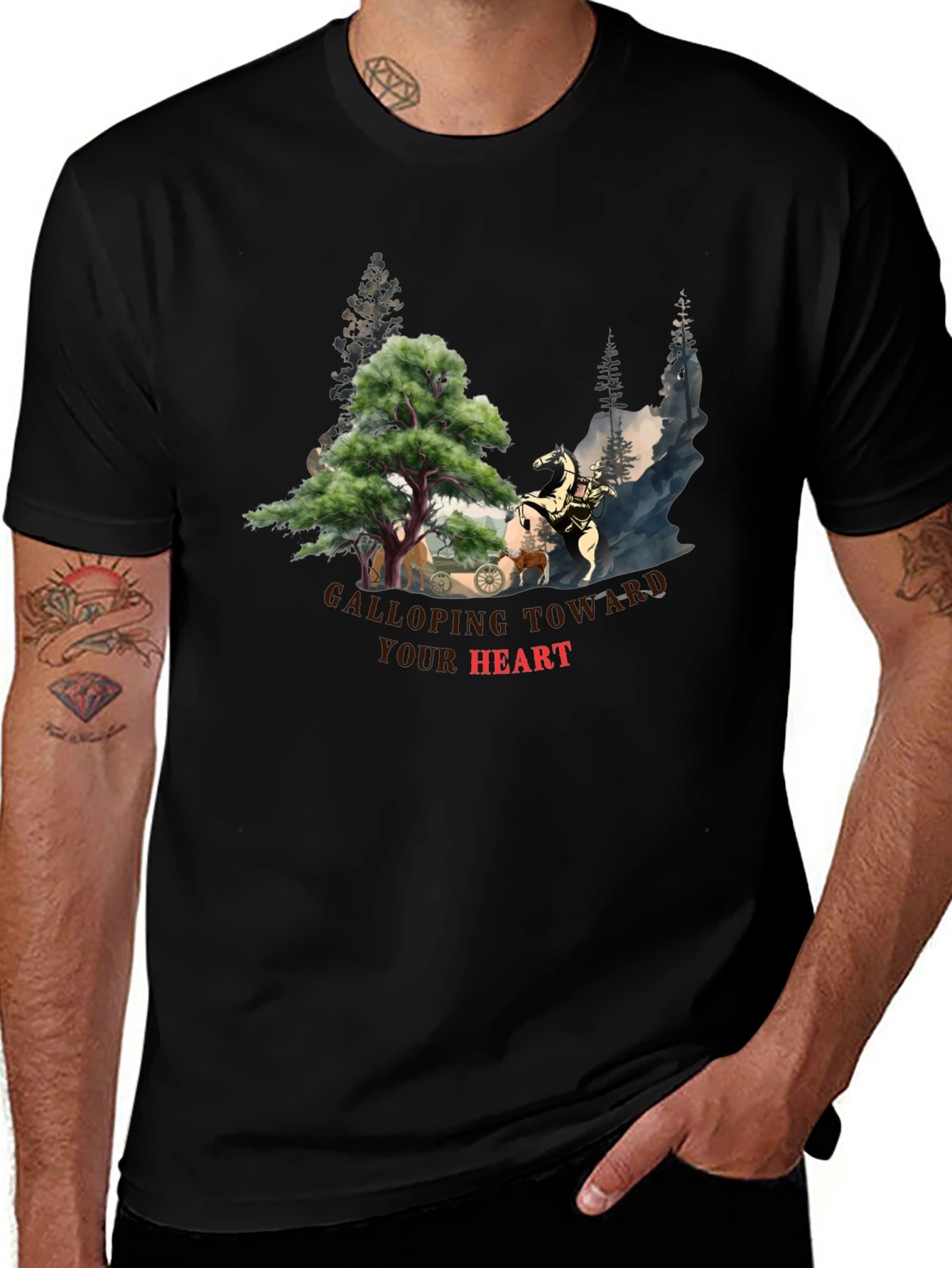Galloping Toward Your Heart Graphic Tee