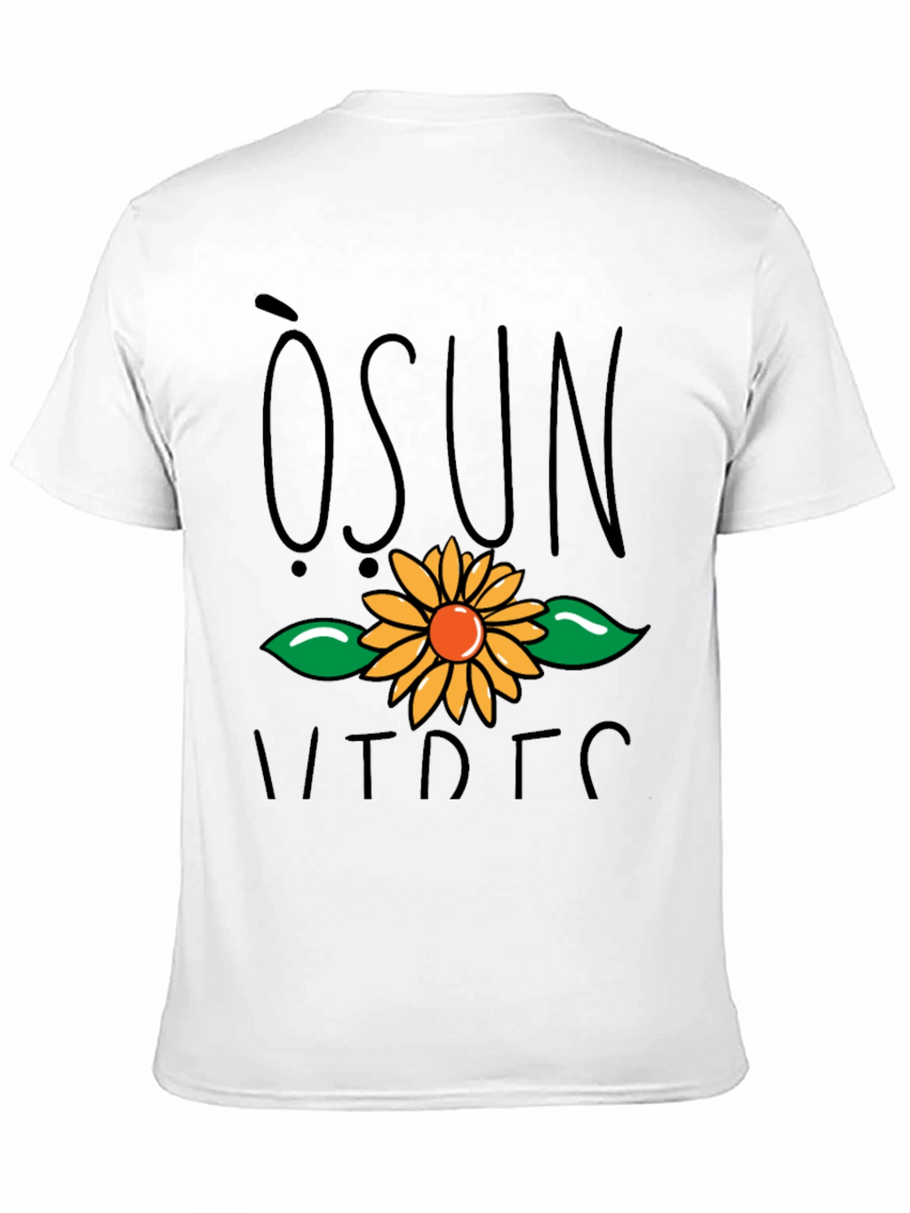 Osun Sunflower Graphic Black T-Shirt