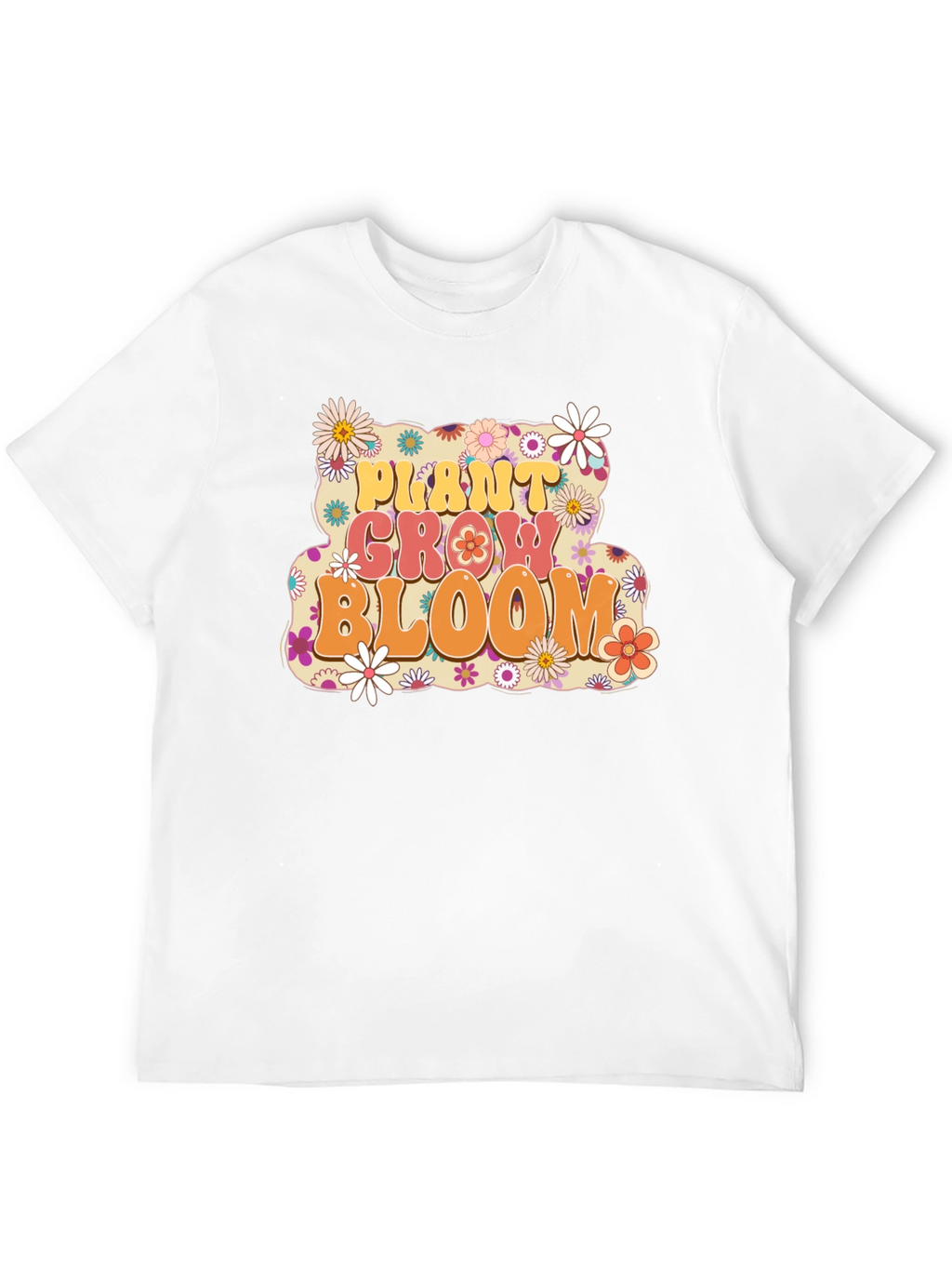 Plant Grow Bloom T-Shirt - Retro Floral Design