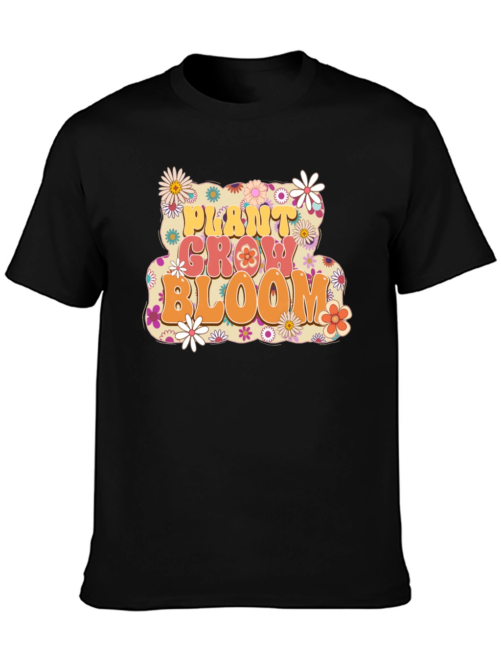 Plant Grow Bloom T-Shirt - Retro Floral Design