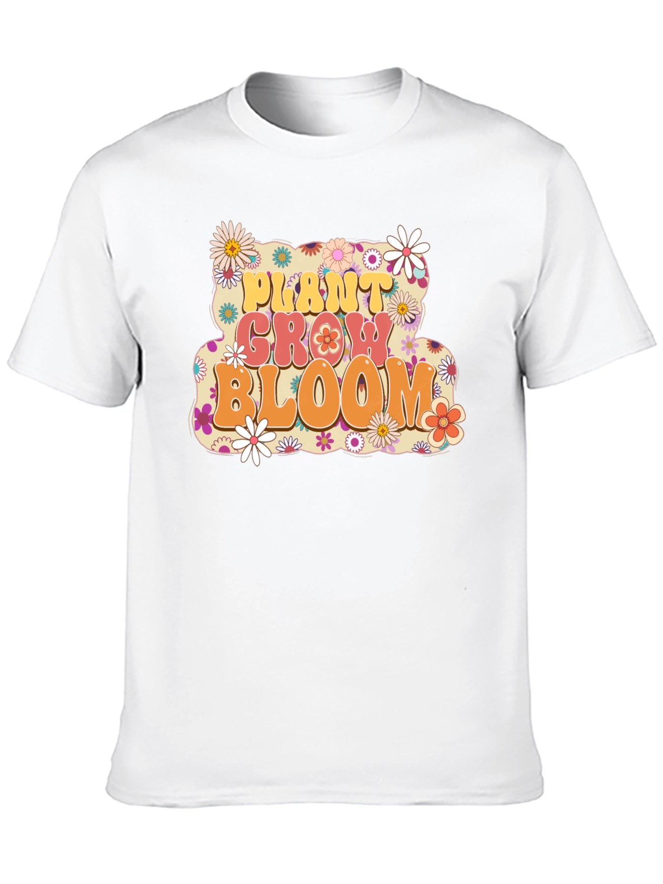 Plant Grow Bloom T-Shirt - Retro Floral Design