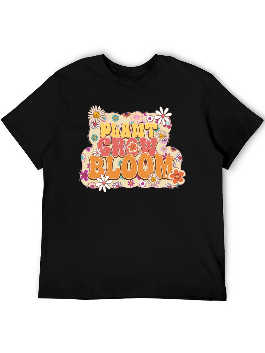 Plant Grow Bloom T-Shirt - Retro Floral Design