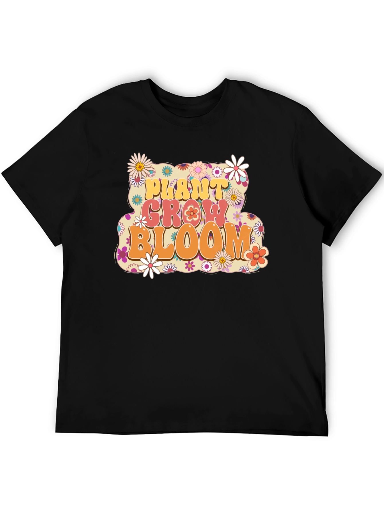 Plant Grow Bloom T-Shirt - Retro Floral Design