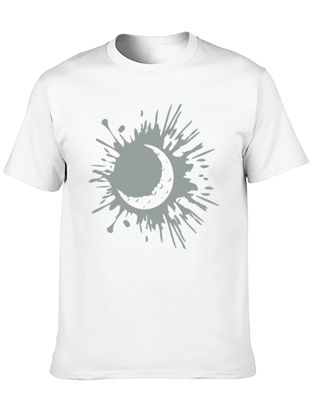 Crescent Moon Splatter Tee - Stylish Graphic T-Shirt