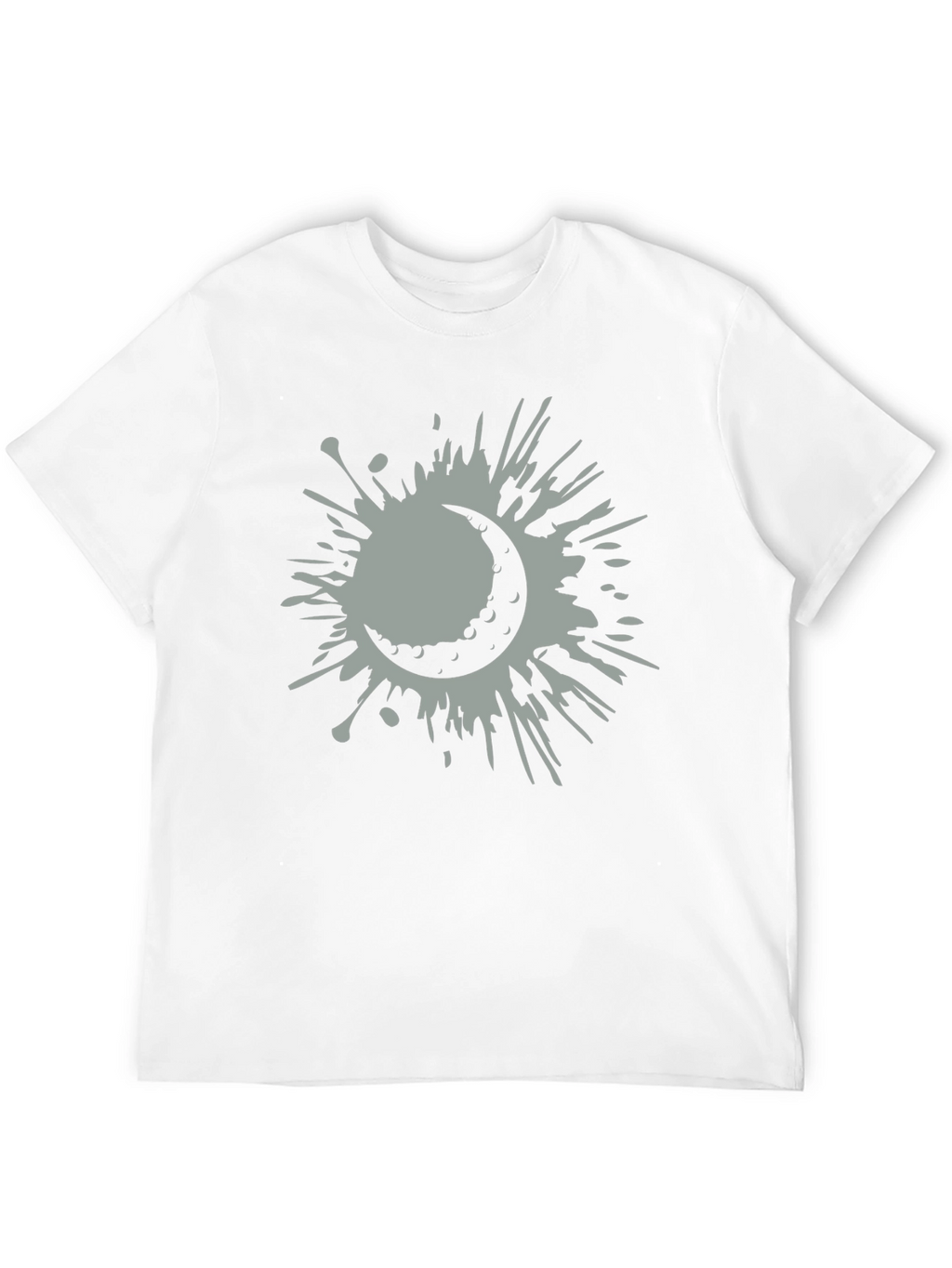 Crescent Moon Splatter Tee - Stylish Graphic T-Shirt