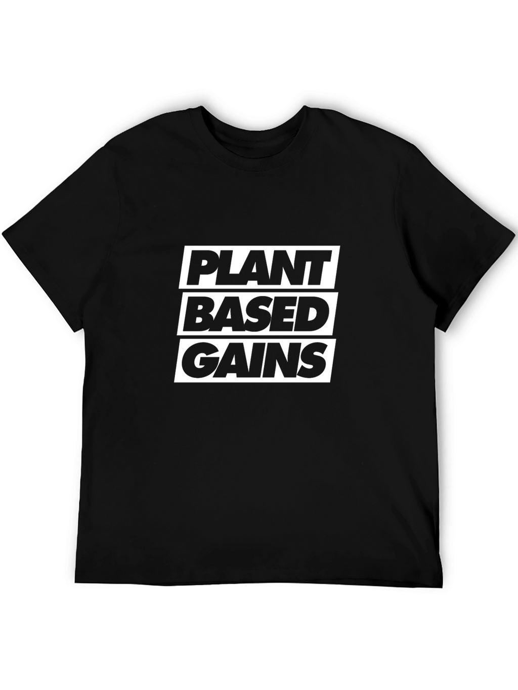 Plant Based Gains Black T-Shirt