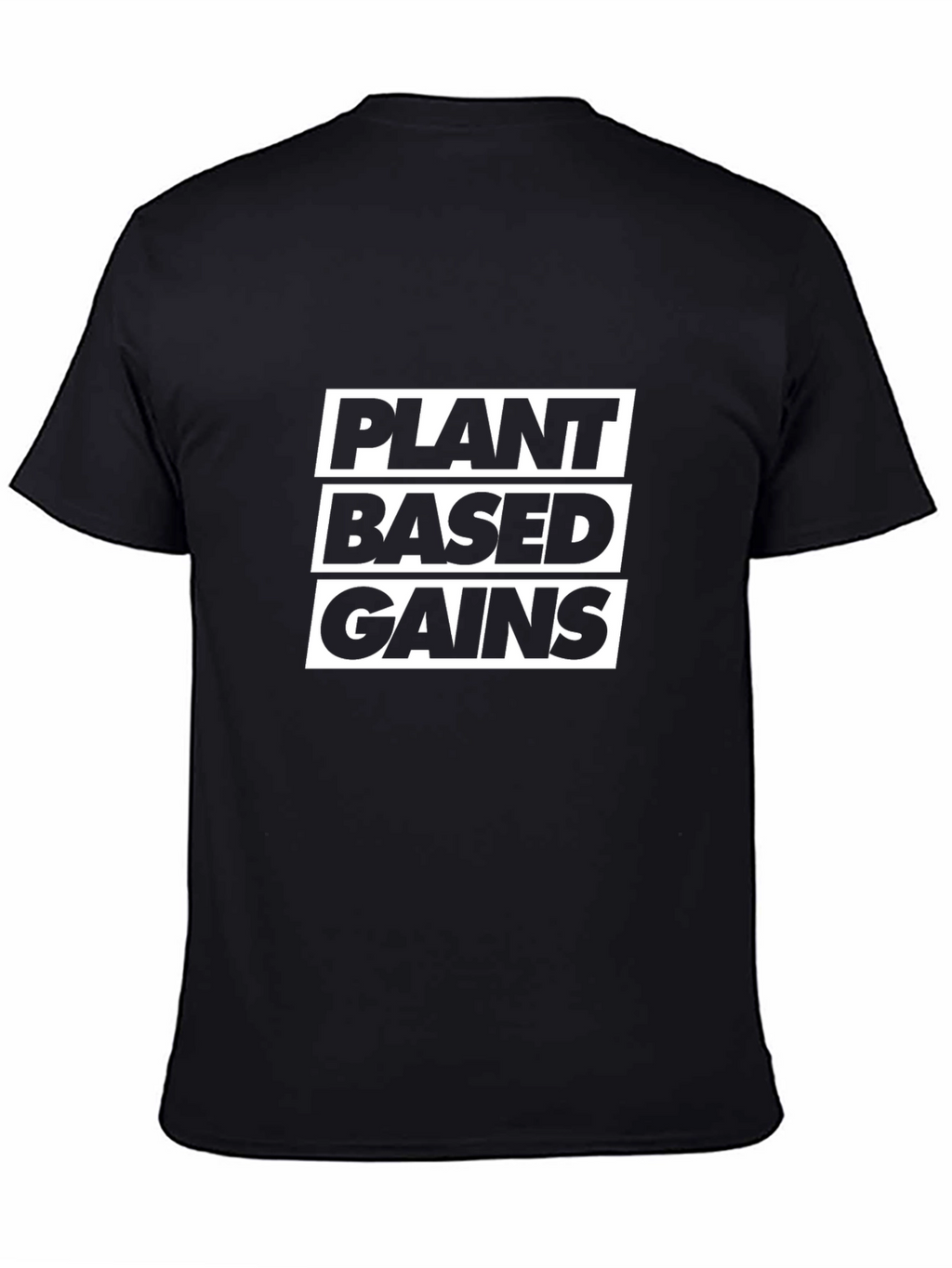 Plant Based Gains Black T-Shirt