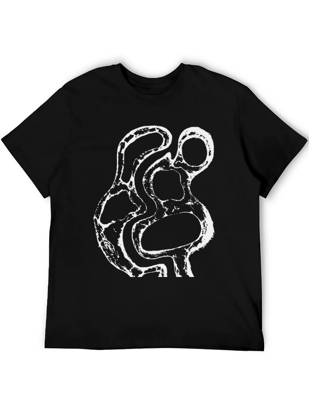 Abstract Print Black T-Shirt