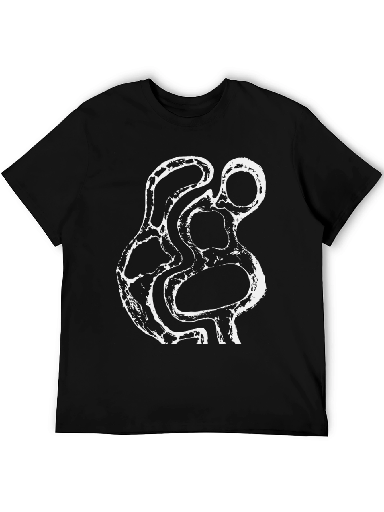 Abstract Print Black T-Shirt