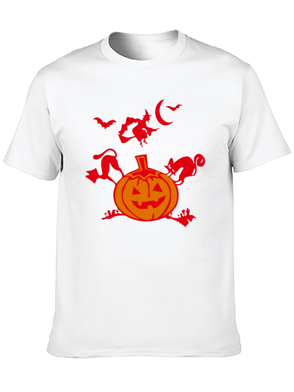 Halloween Pumpkin Graphic Tee - Black