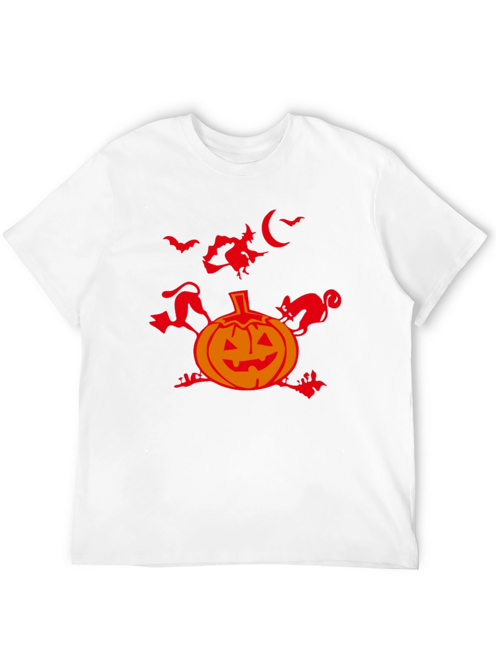 Halloween Pumpkin Graphic Tee - Black