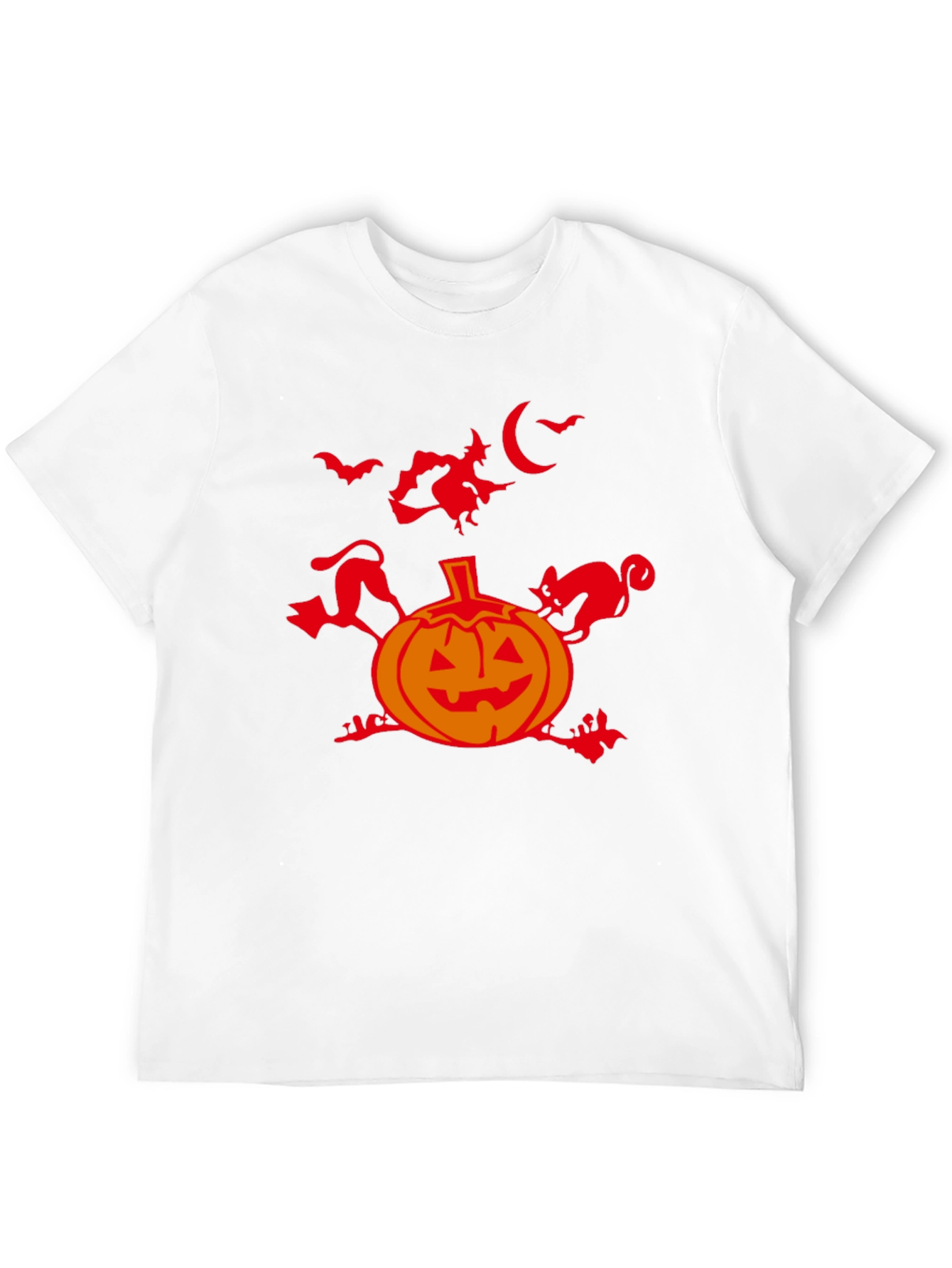 Halloween Pumpkin Graphic Tee - Black