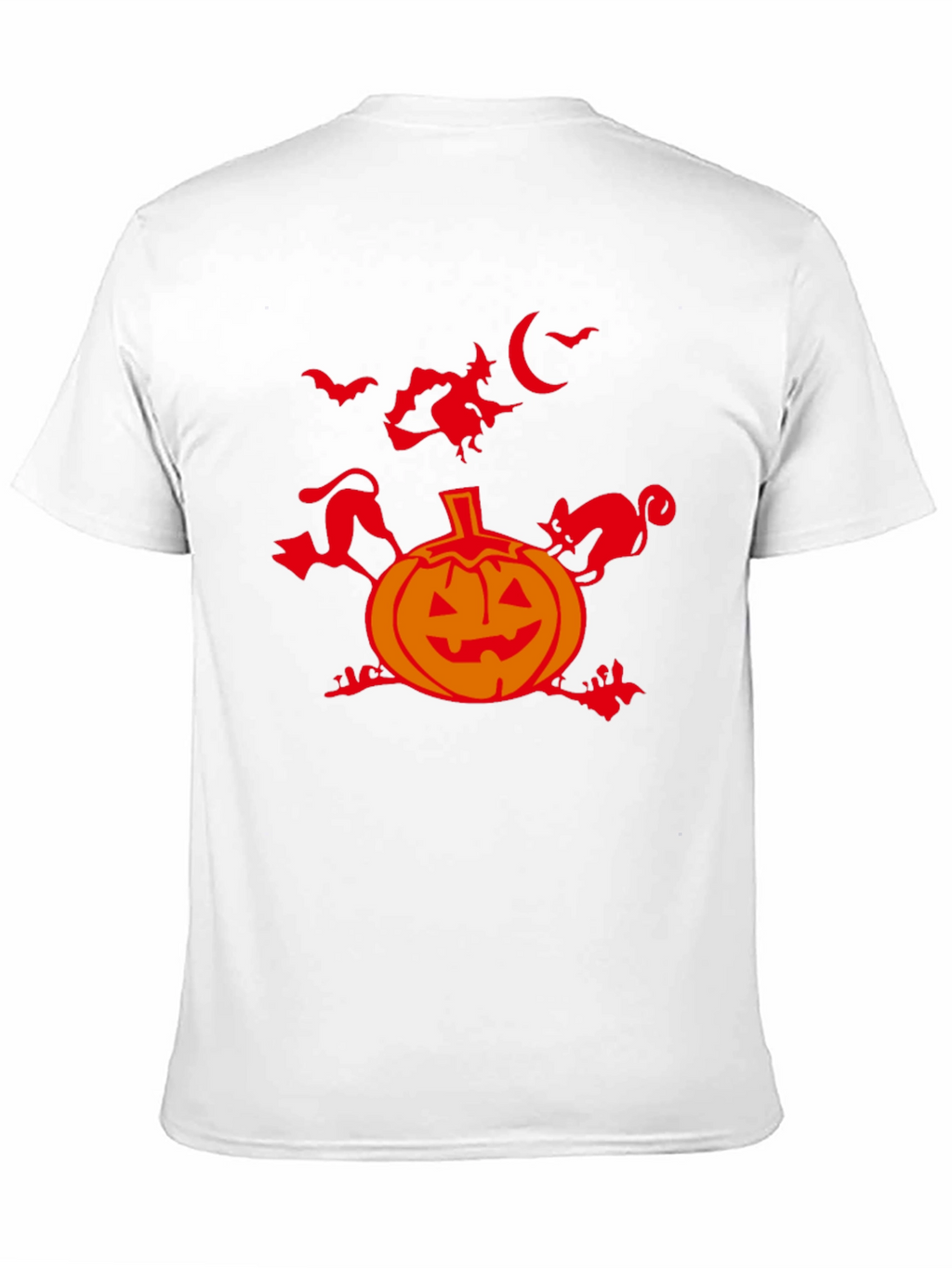 Halloween Pumpkin Graphic Tee - Black