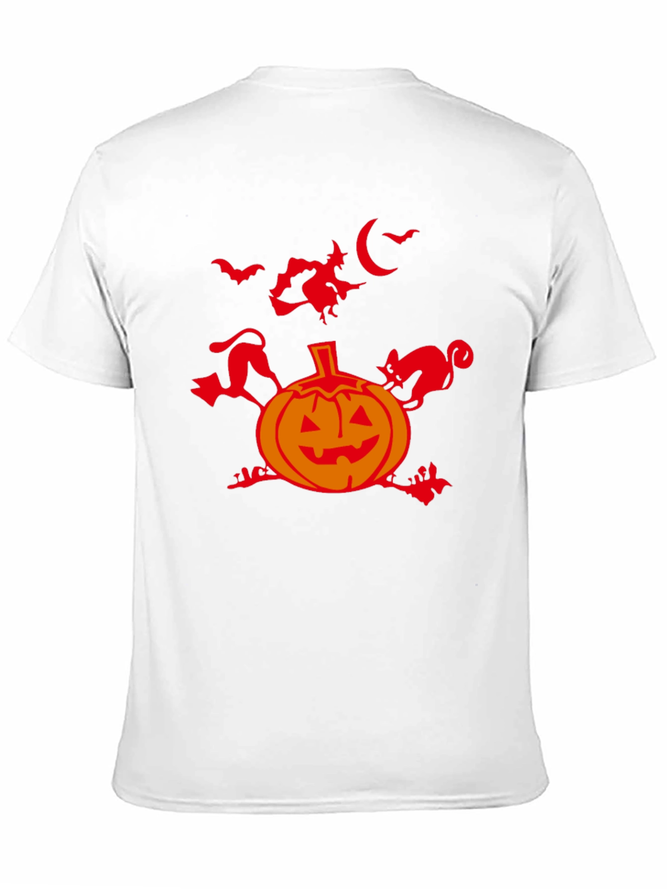 Halloween Pumpkin Graphic Tee - Black